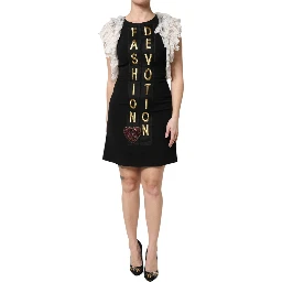 Black Fashion Devotion Embellish Mini Dress
