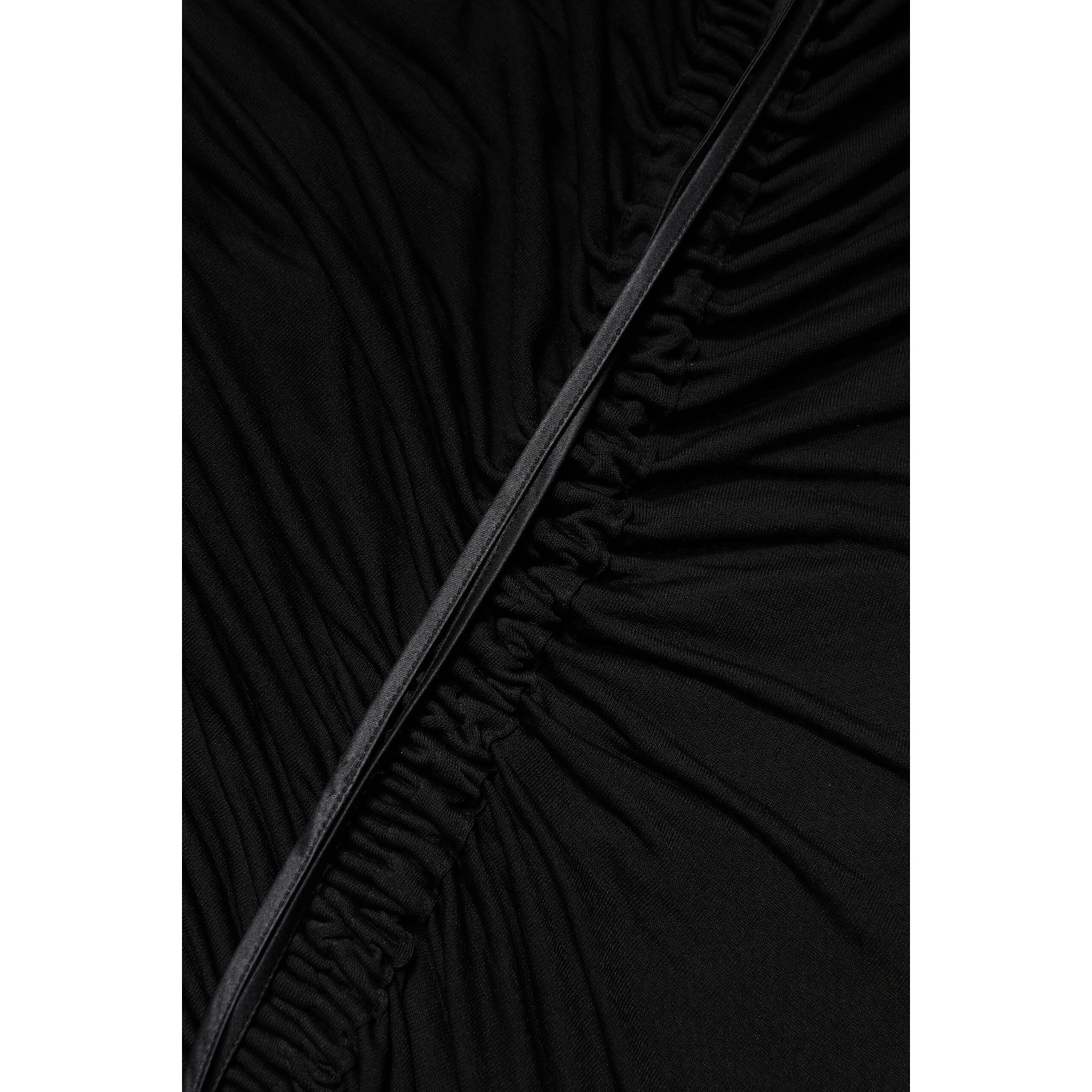 Black Mesh Trim Bodycon Long Sheath Dress