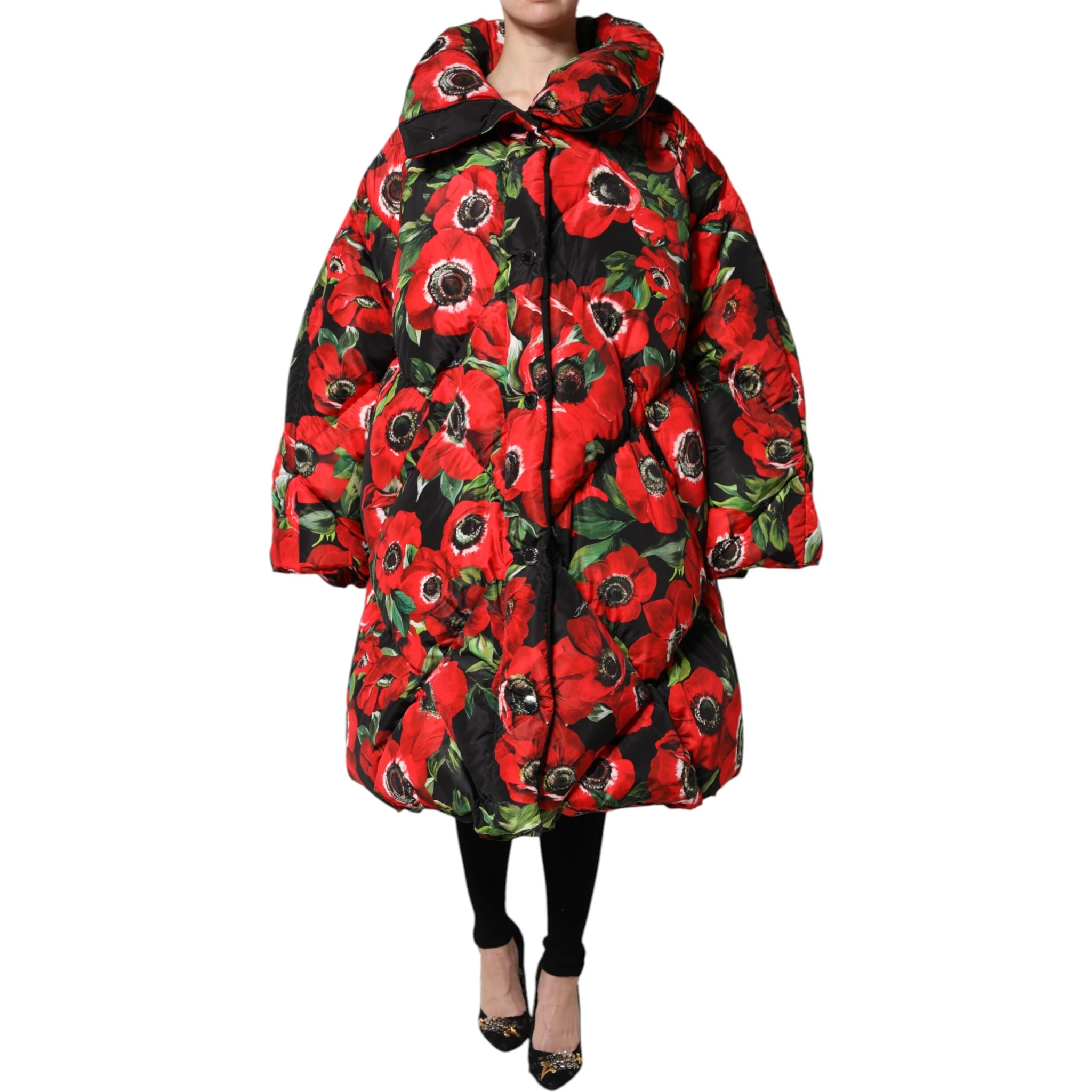 Multicolor Floral Full Zip Padded Jacket