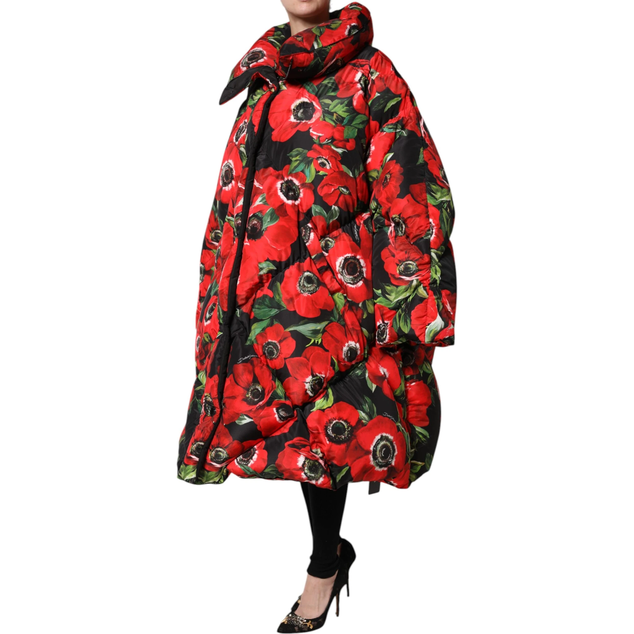 Multicolor Floral Full Zip Padded Jacket