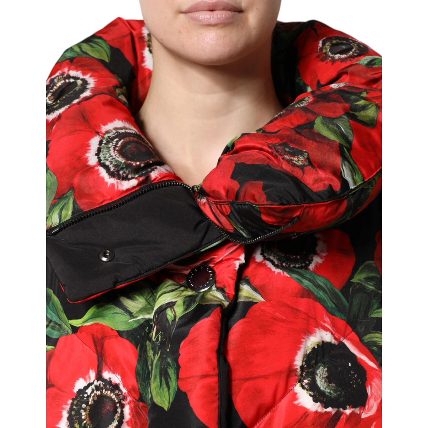 Multicolor Floral Full Zip Padded Jacket