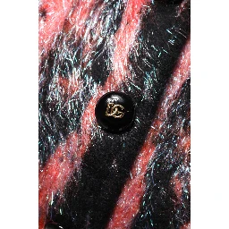 Red Mohair Wool Button Down Cardigan Sweater