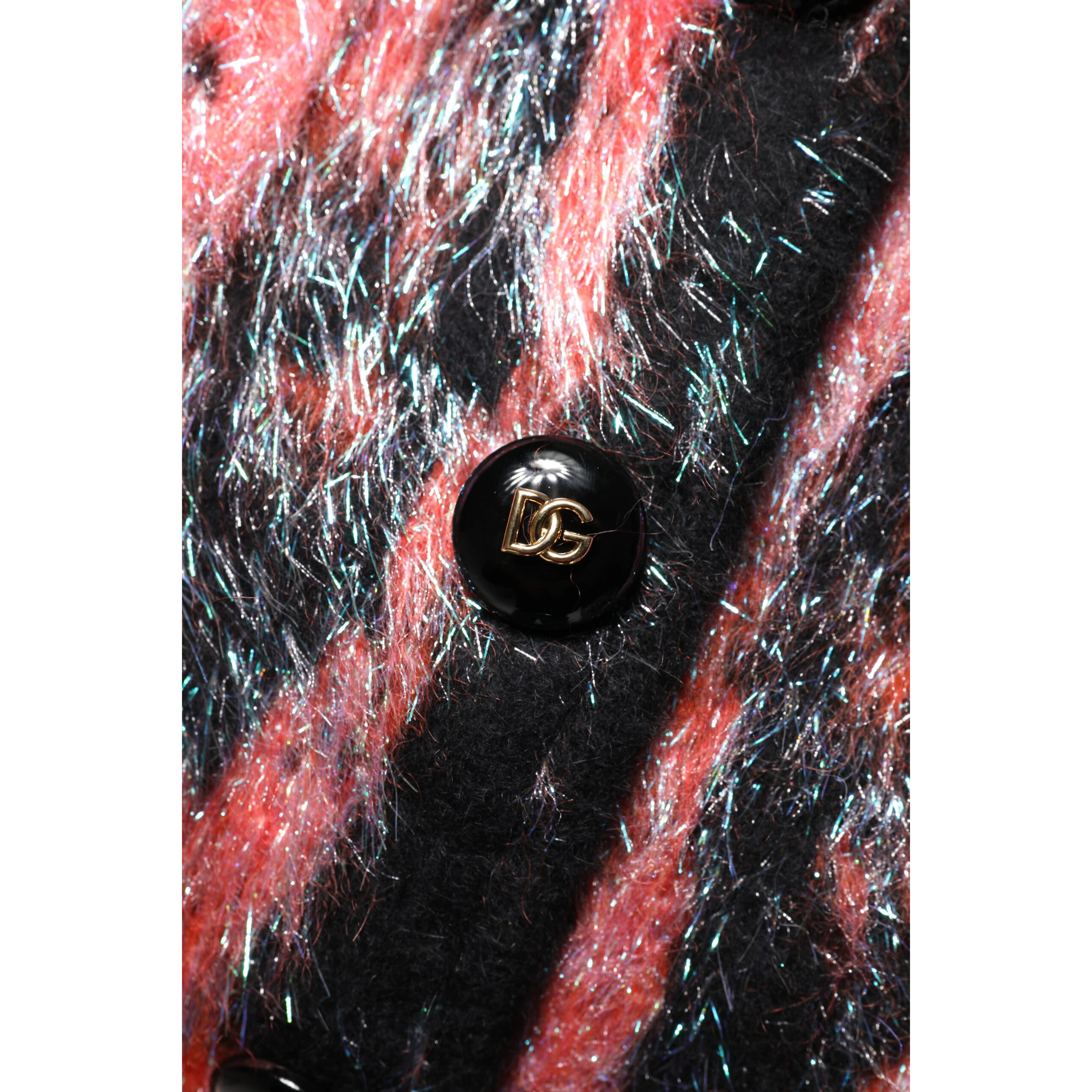Red Mohair Wool Button Down Cardigan Sweater