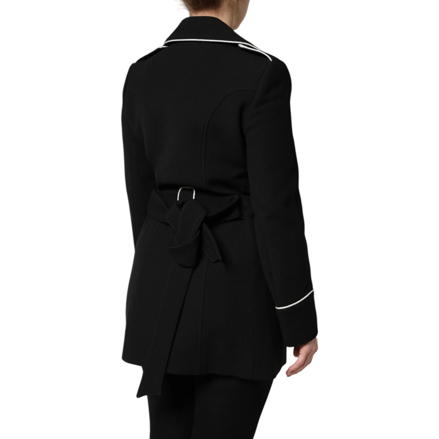 Black Wool Double Breasted Blazer Jacket