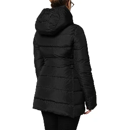 Black Puffer Hooded Zip Reversible Jacket