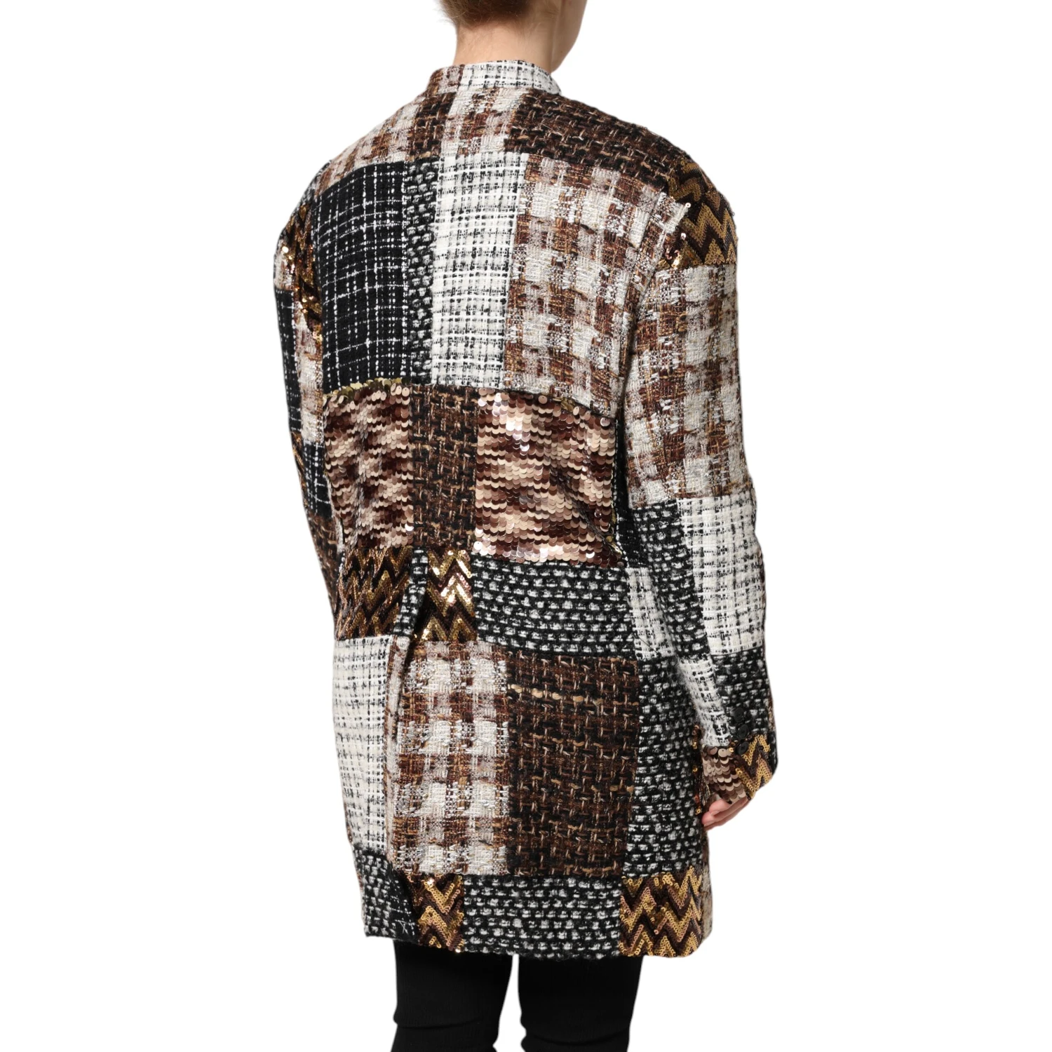 Multicolor Patchwork Button Down Jacket