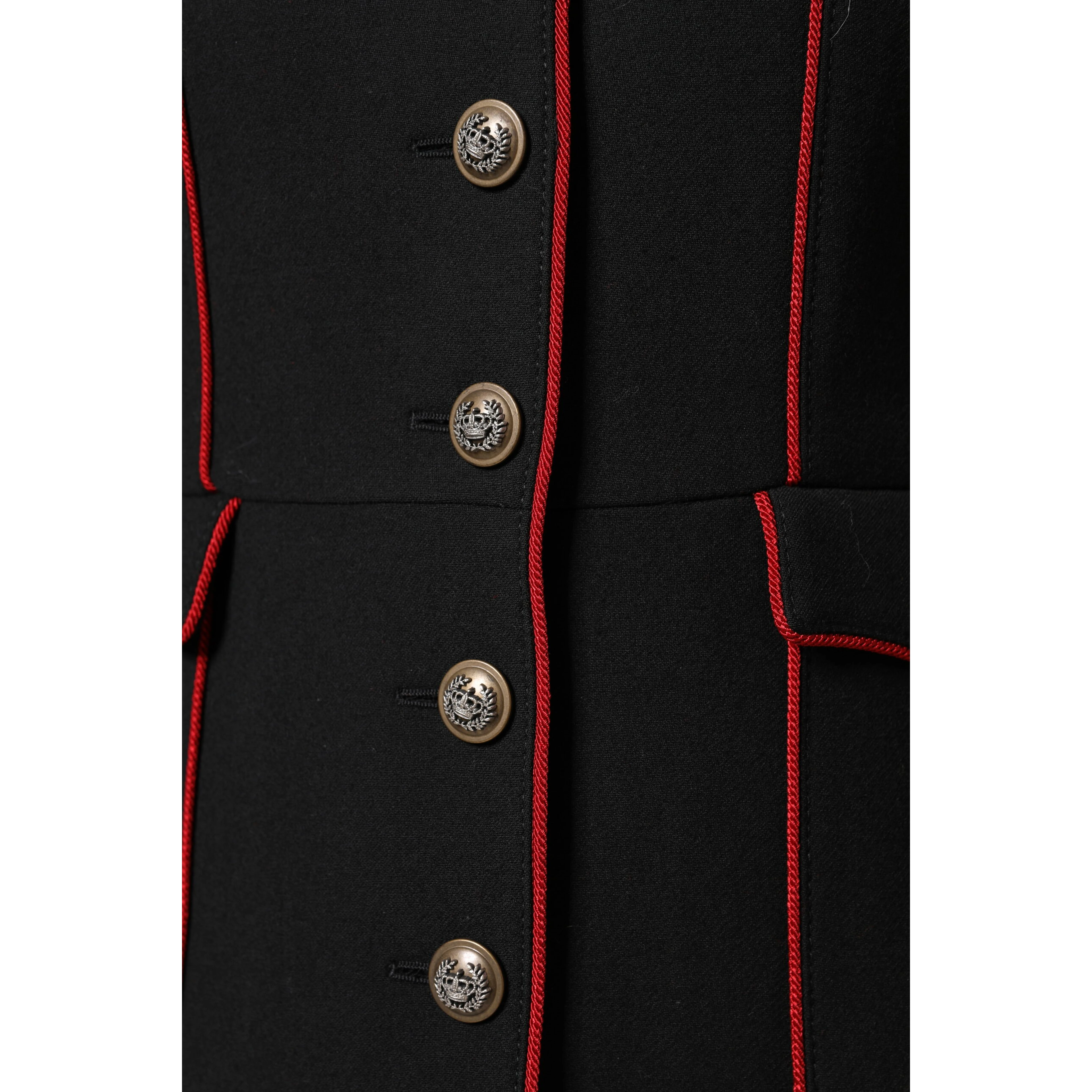 Black Wool Single Breasted Trench Coat Jacket