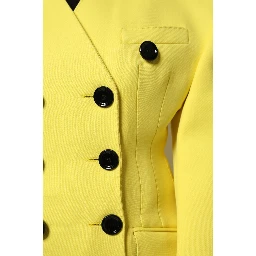 Yellow Double Breasted Trench Coat Jacket