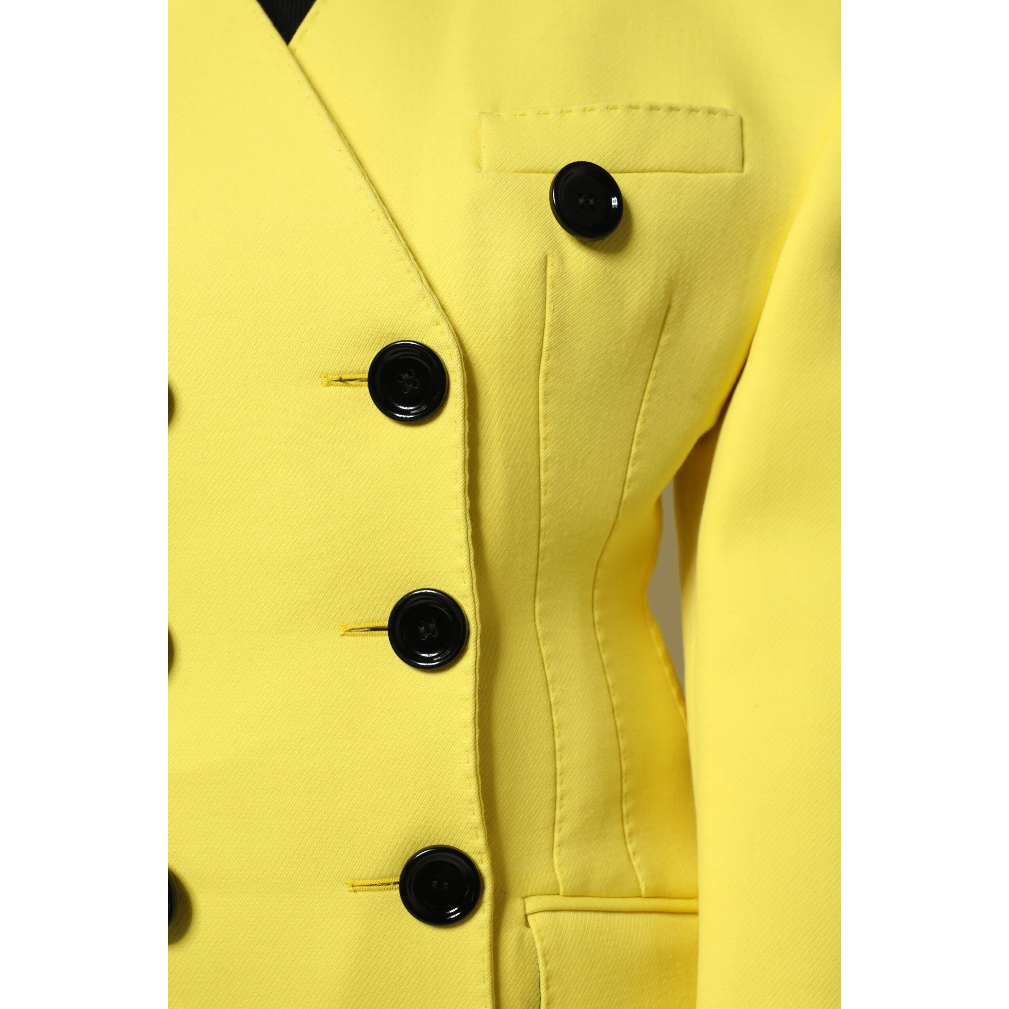Yellow Double Breasted Trench Coat Jacket