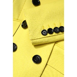 Yellow Double Breasted Trench Coat Jacket