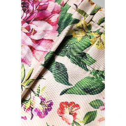 Multicolor Floral High Waist Straight Pants