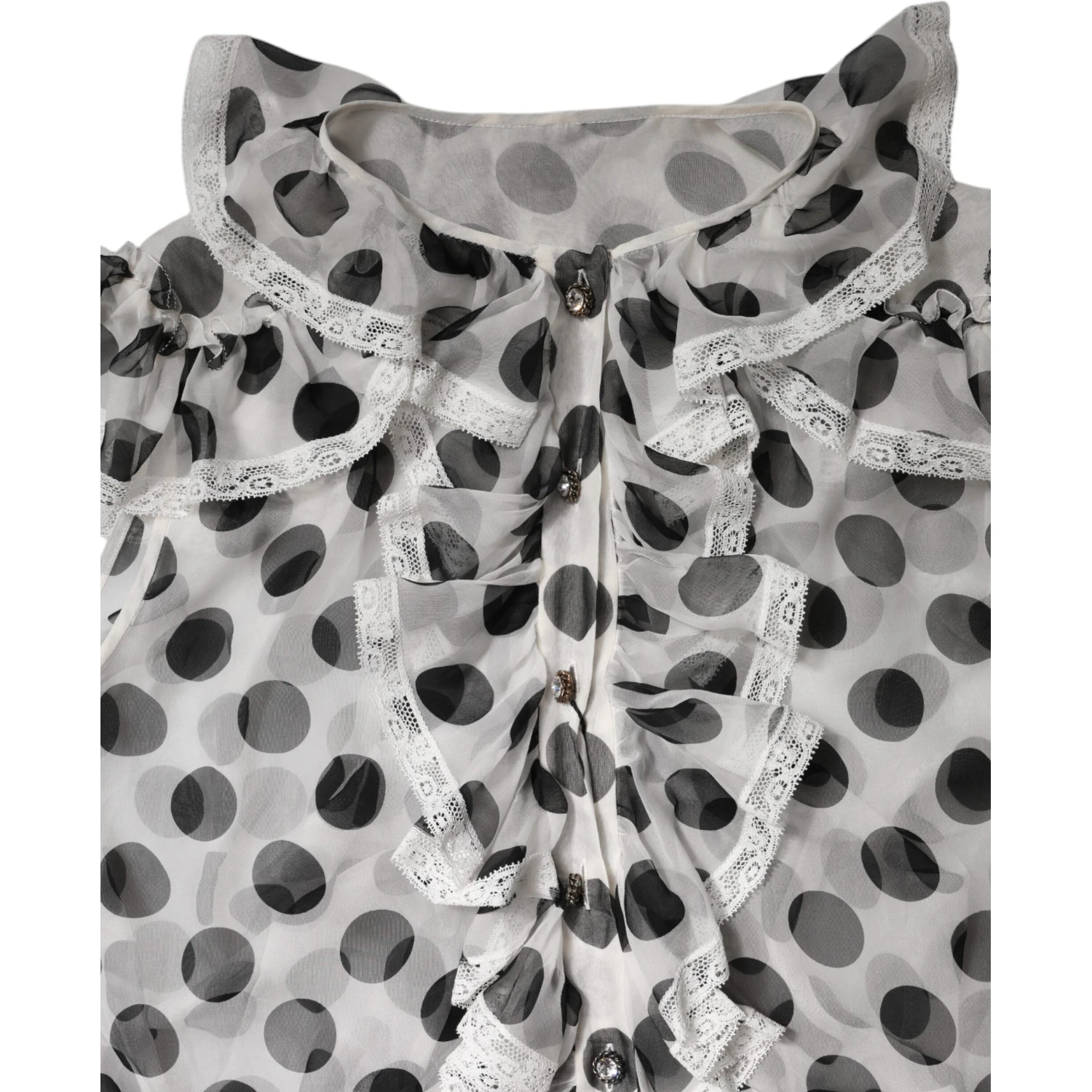 White Black Polka Dot Cotton Sleeveless Top