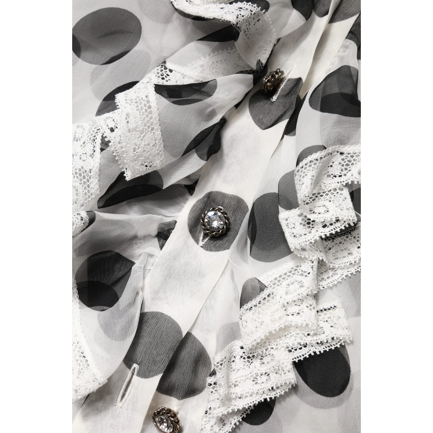 White Black Polka Dot Cotton Sleeveless Top