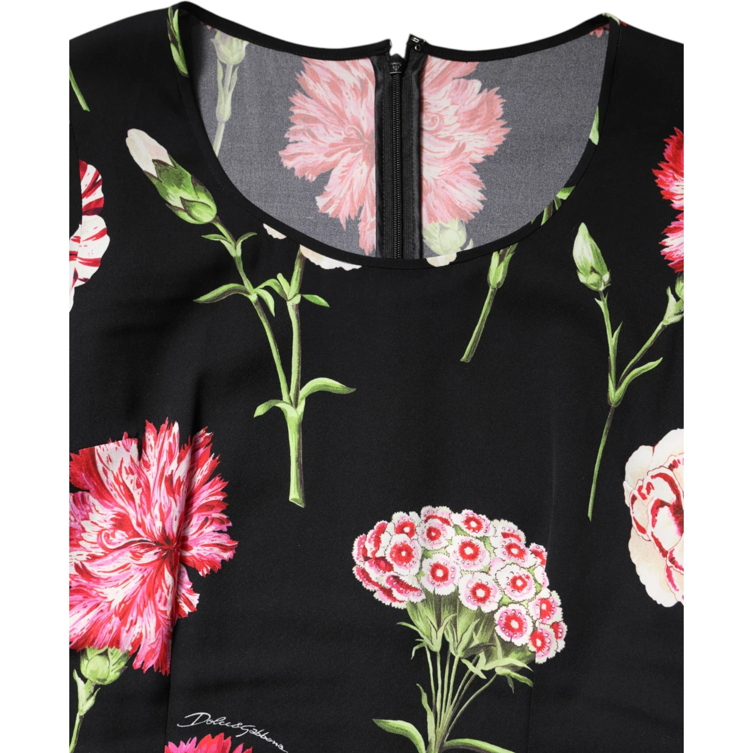 Black Floral Long Sleeve Women Blouse Top