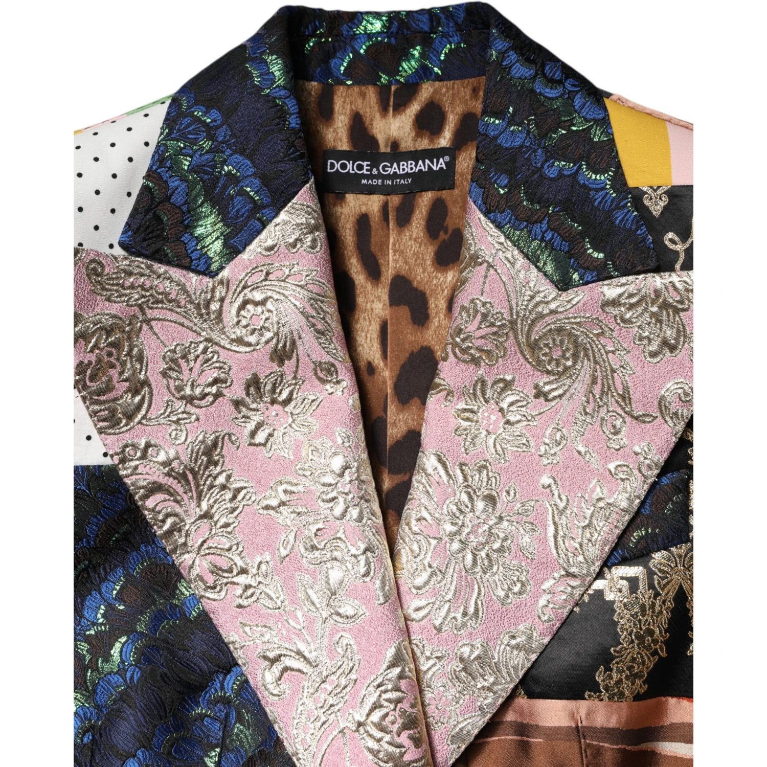 Multicolor Floral Patchwork Jacquard Jacket