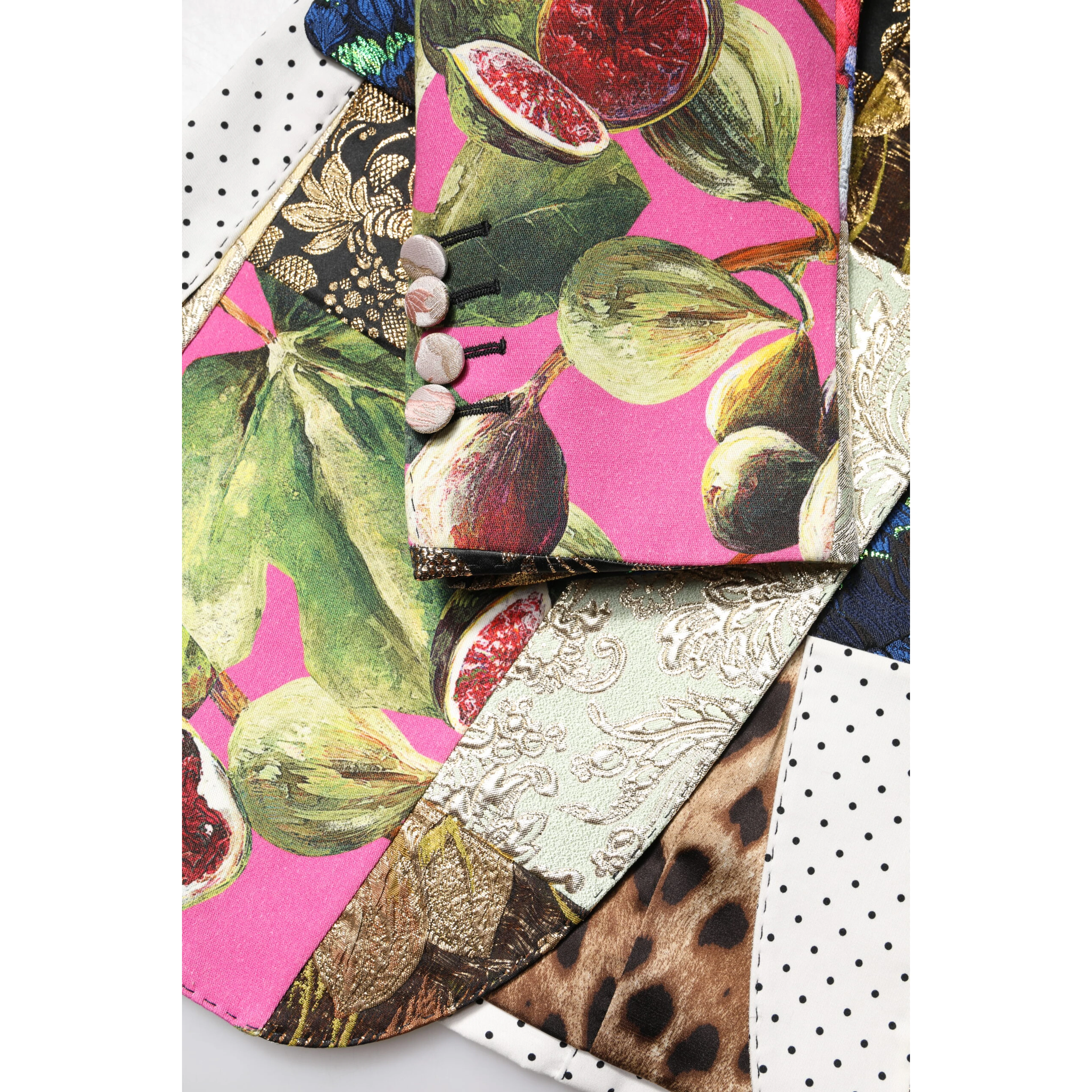 Multicolor Floral Patchwork Jacquard Jacket