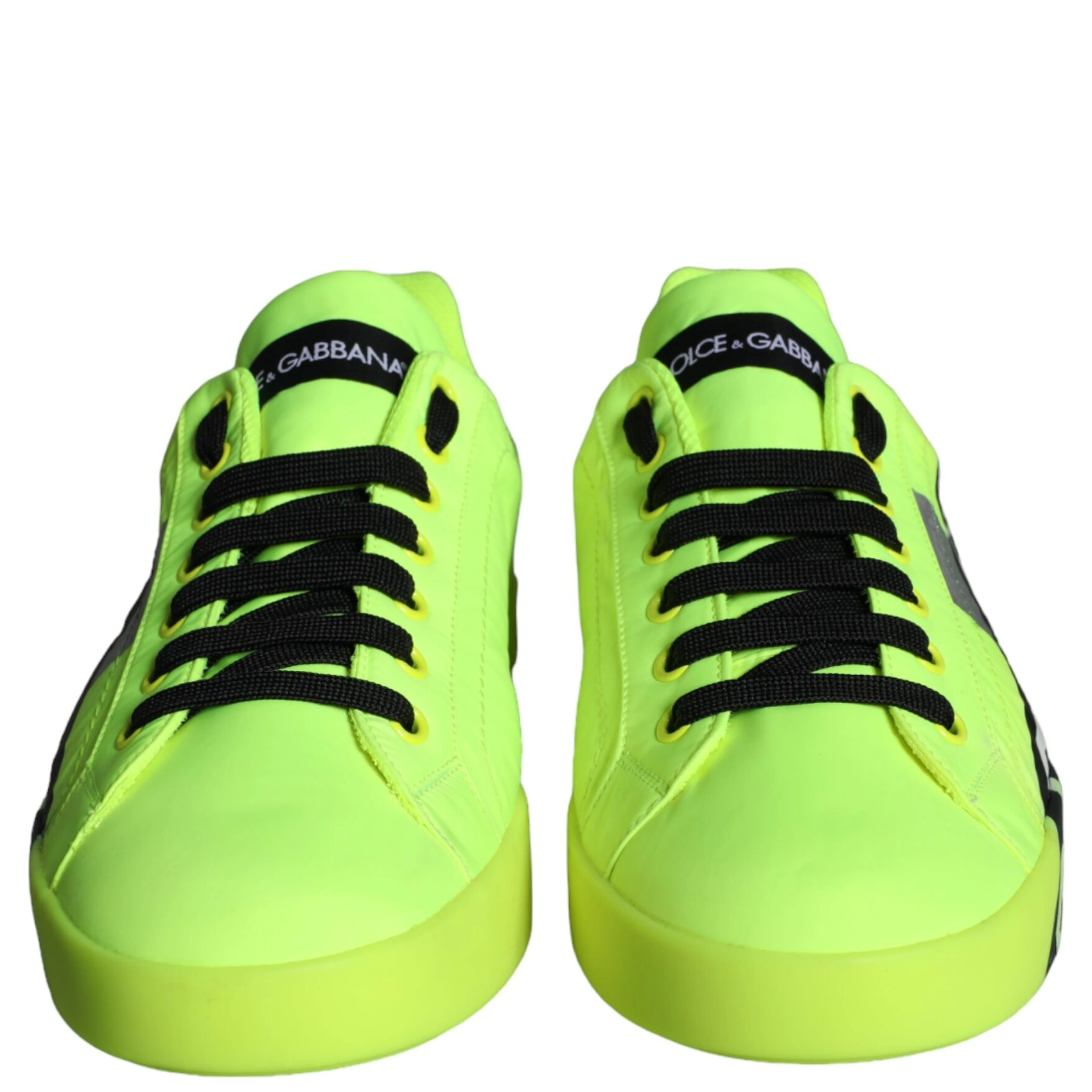 Neon Green Logo Tape Low Top Sneakers Shoes
