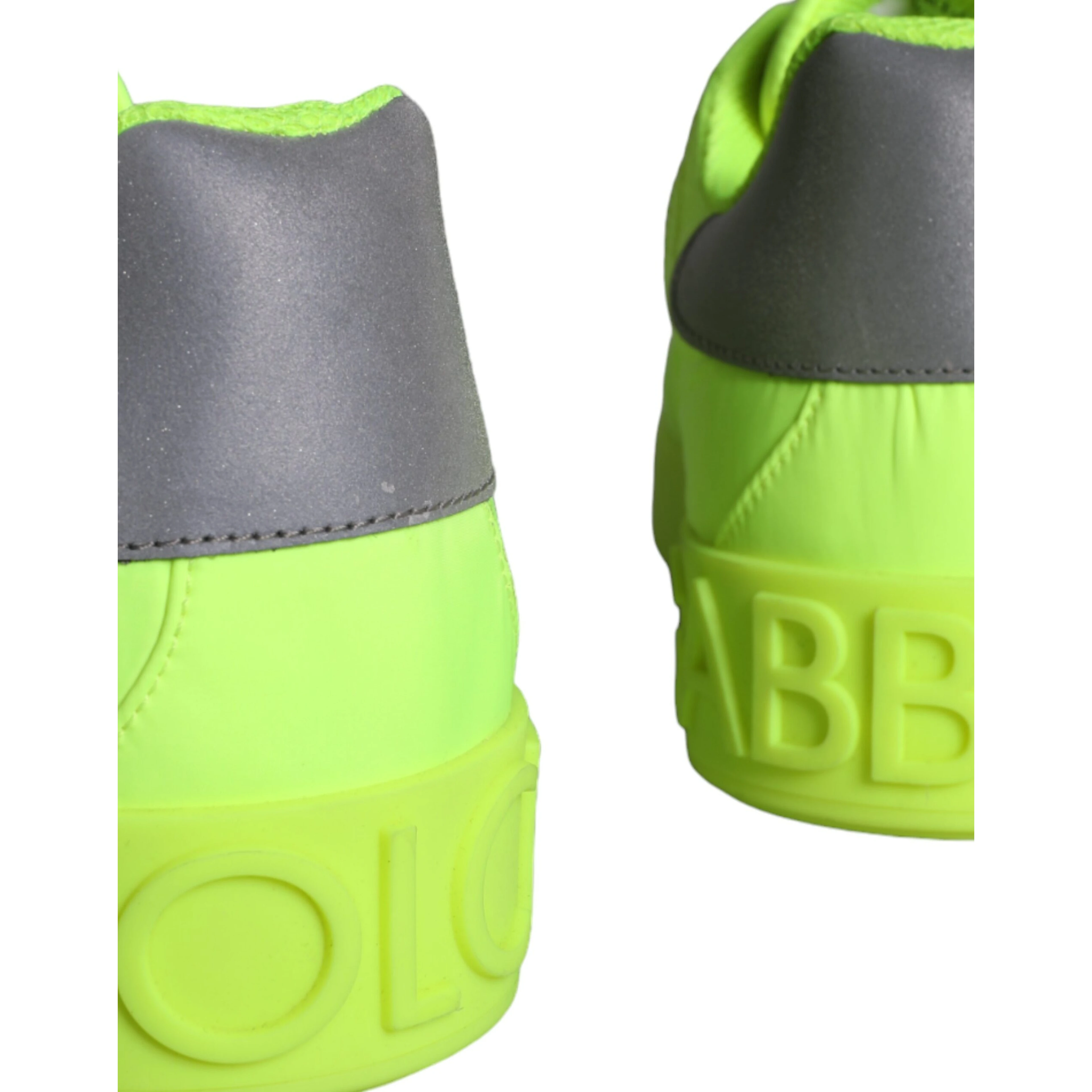 Neon Green Logo Tape Low Top Sneakers Shoes