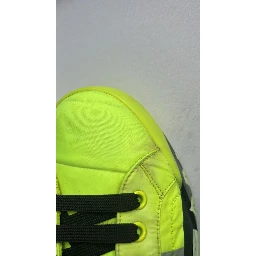 Neon Green Logo Tape Low Top Sneakers Shoes