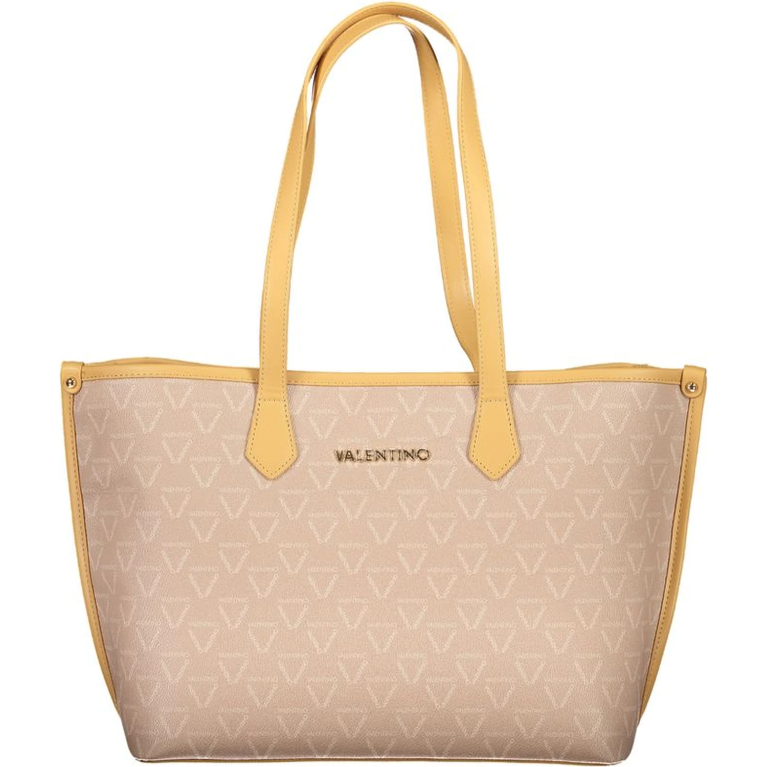 Beige Polyethylene Women Handbag