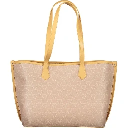 Beige Polyethylene Women Handbag