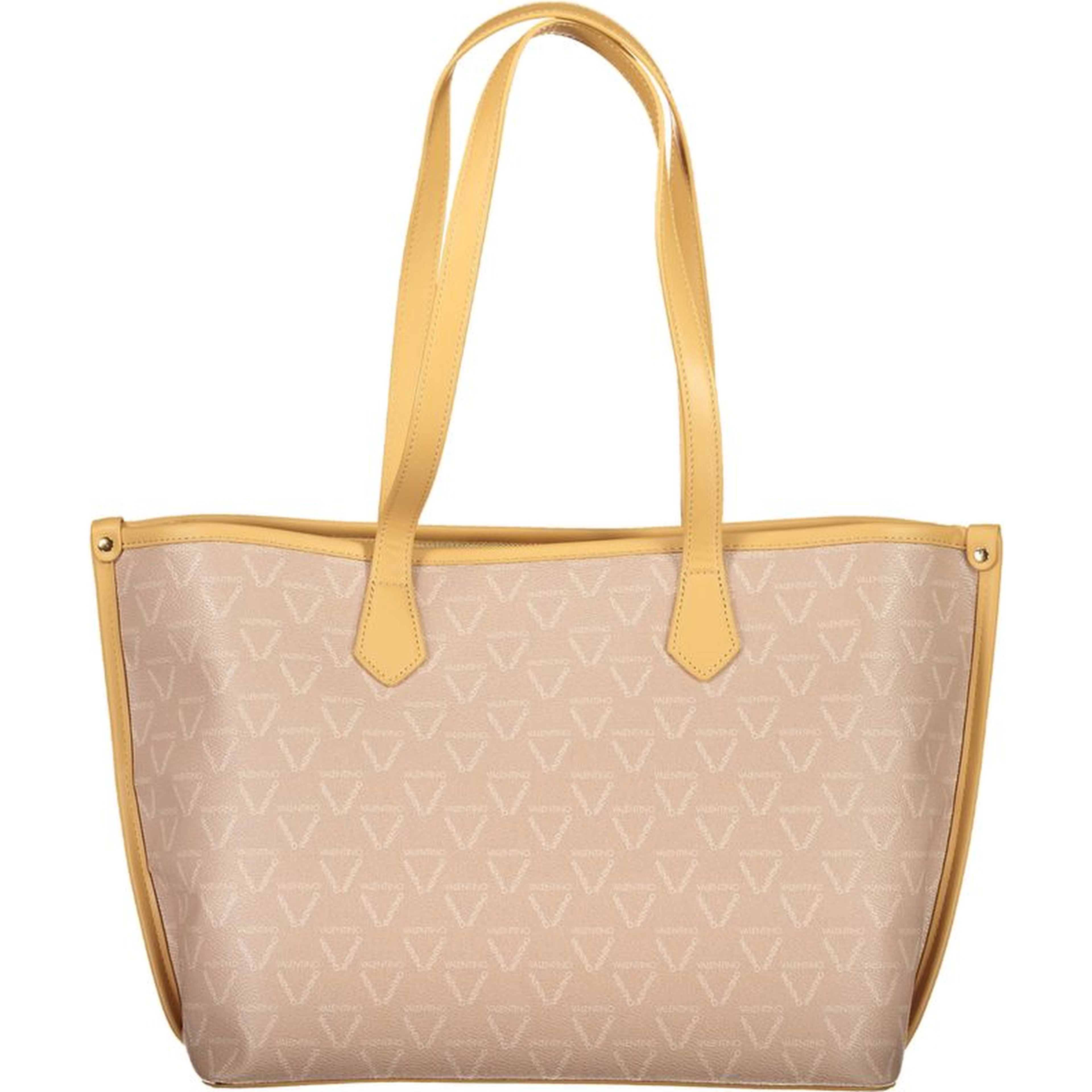 Beige Polyethylene Women Handbag