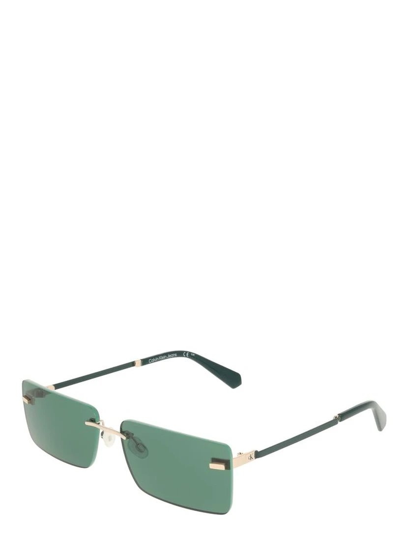 Green Metal Women Sunglass