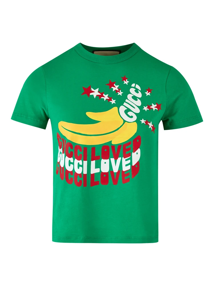 Green Cotton Logo T-Shirt