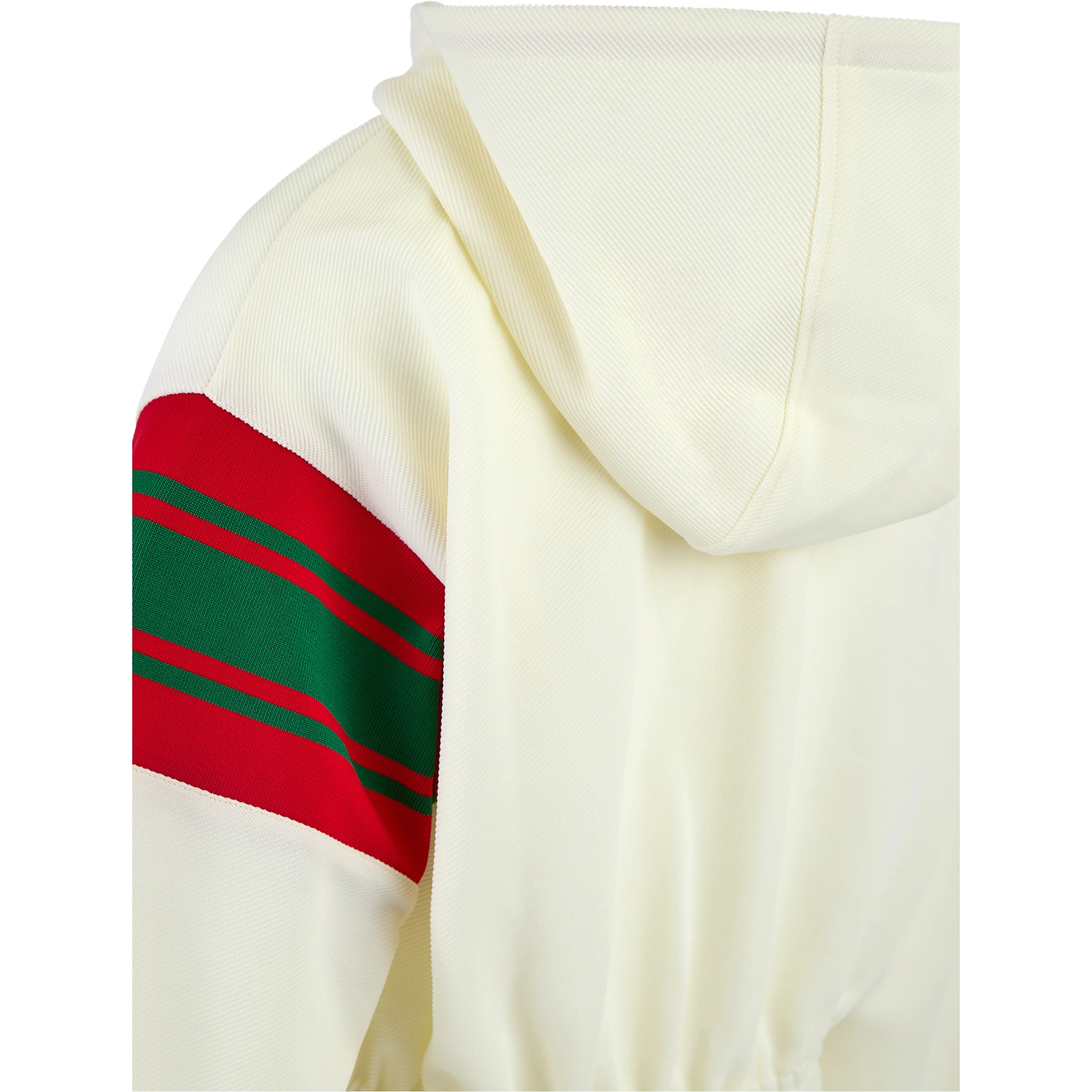 Cream Polyester Hooded Logo Sweatsuit