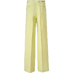 بنطال من البوليستر بلون أصفر ليموني