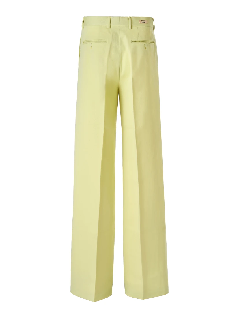 Lime Yellow Polyester Pants