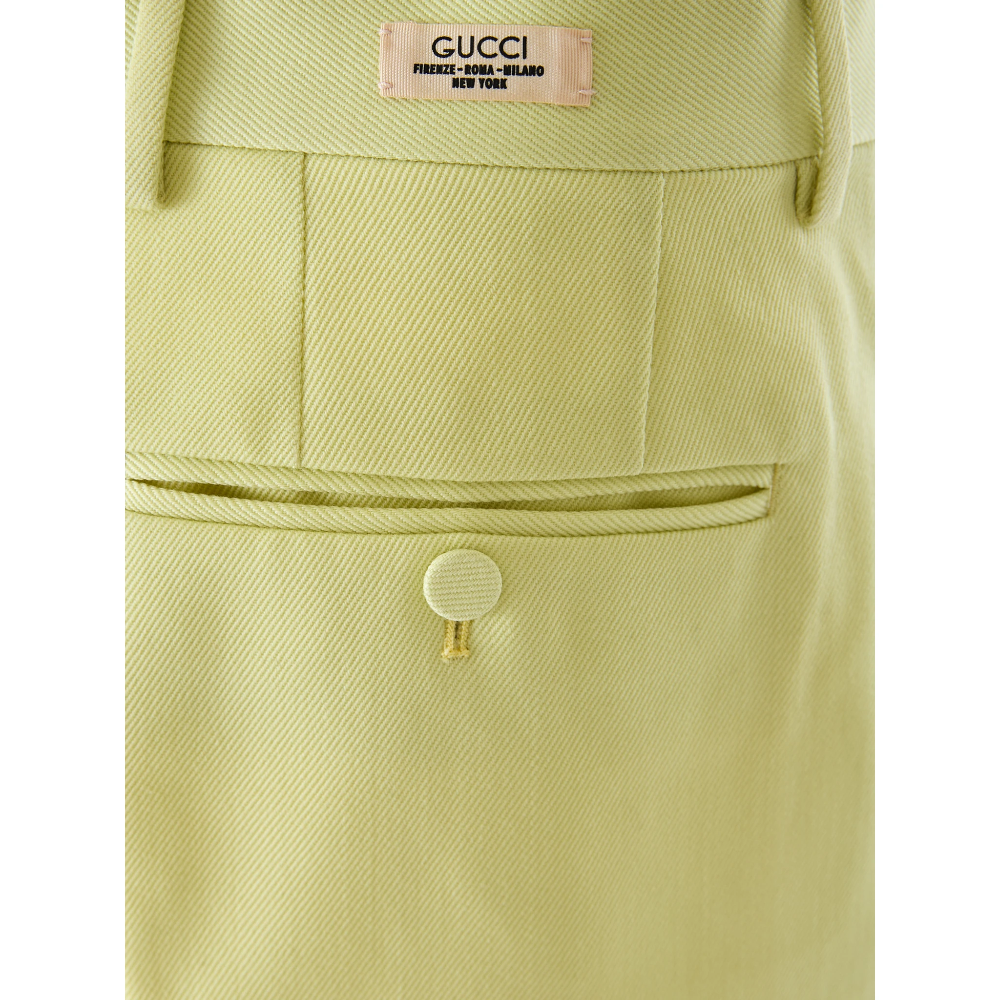 بنطال من البوليستر بلون أصفر ليموني