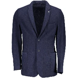 Blue Wool Jackets & Coat