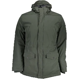 Green Polyester Jackets & Coat