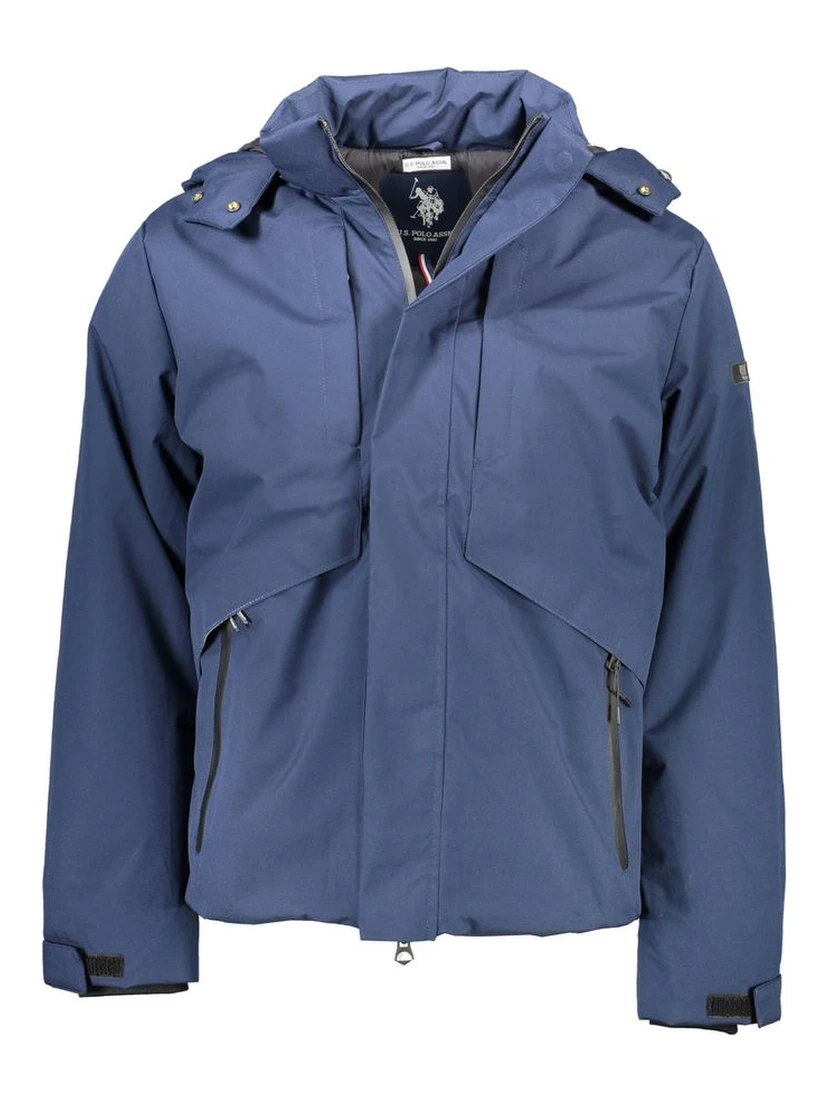 Blue Polyester Jackets & Coat