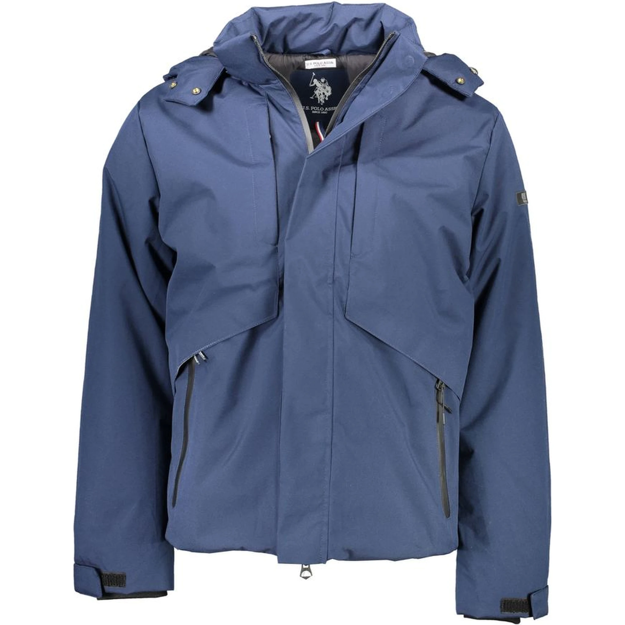 Blue Polyester Jackets & Coat