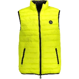 Yellow Nylon Sleveless Jacket