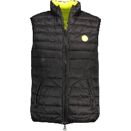 Yellow Nylon Sleveless Jacket