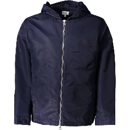 Blue Nylon Jackets & Coat