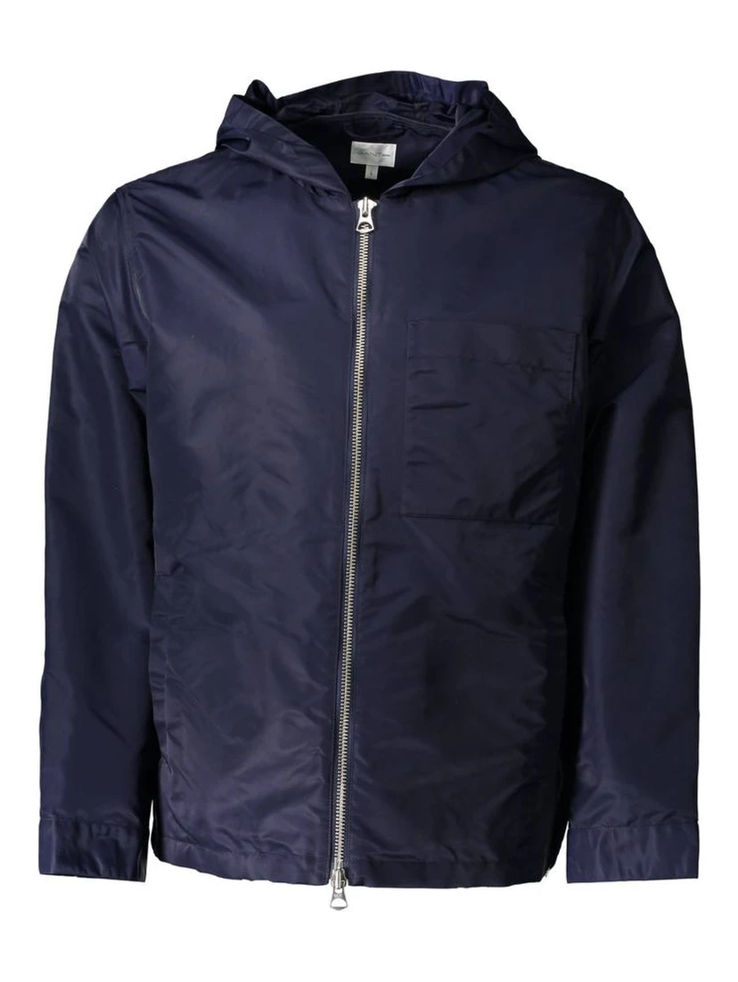 Blue Nylon Jackets & Coat