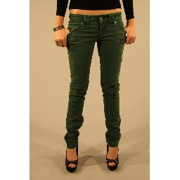 Green Cotton Jeans Denim