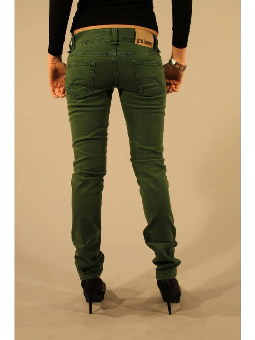 Green Cotton Jeans Denim