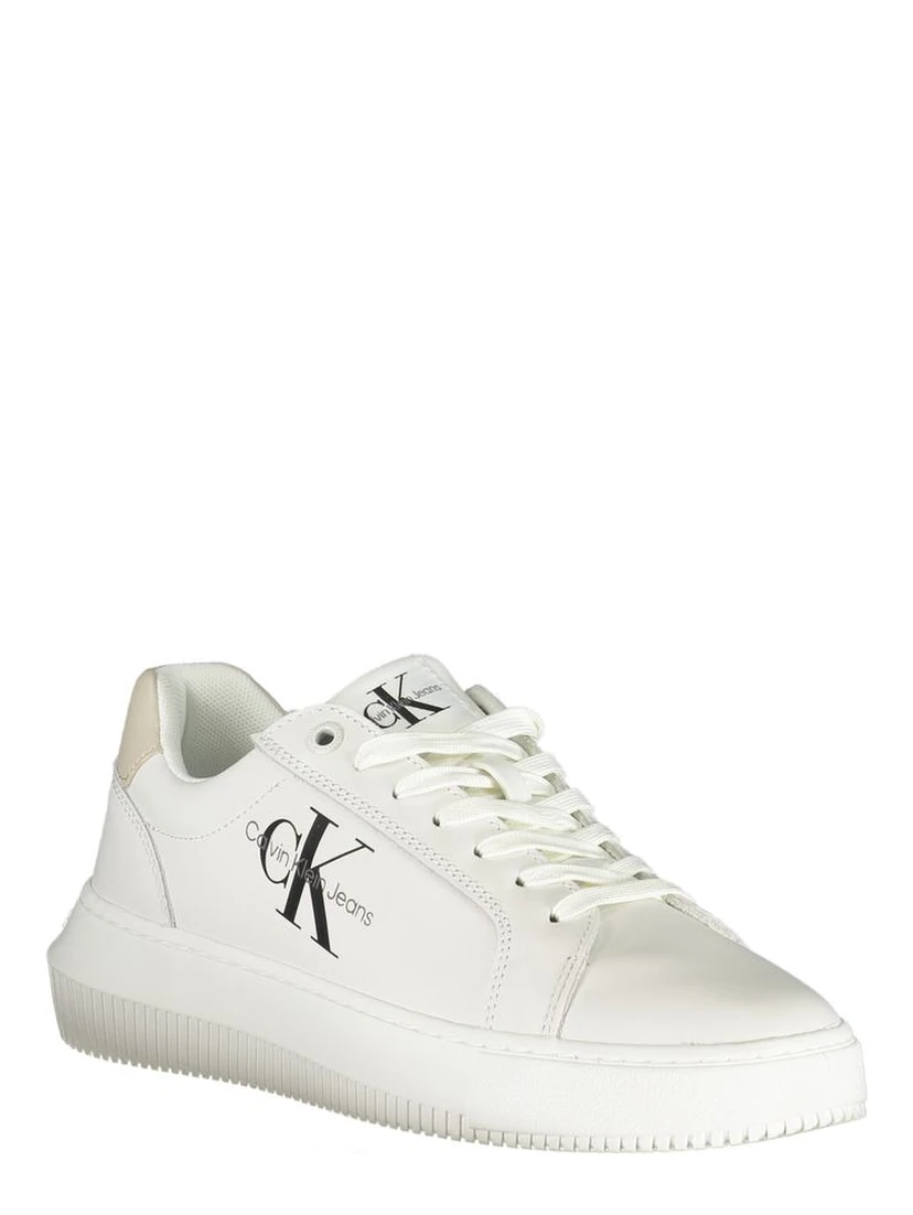 White Polyester Sneaker