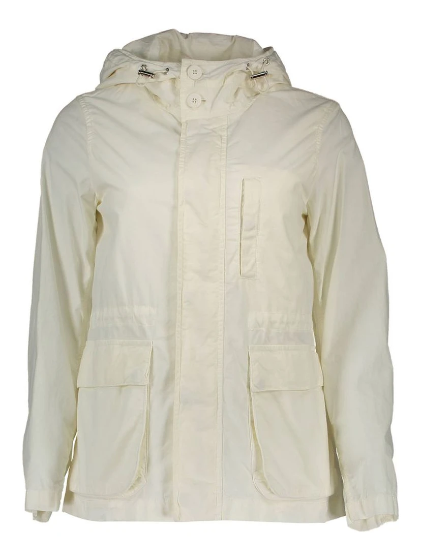 White Cotton Jackets & Coat