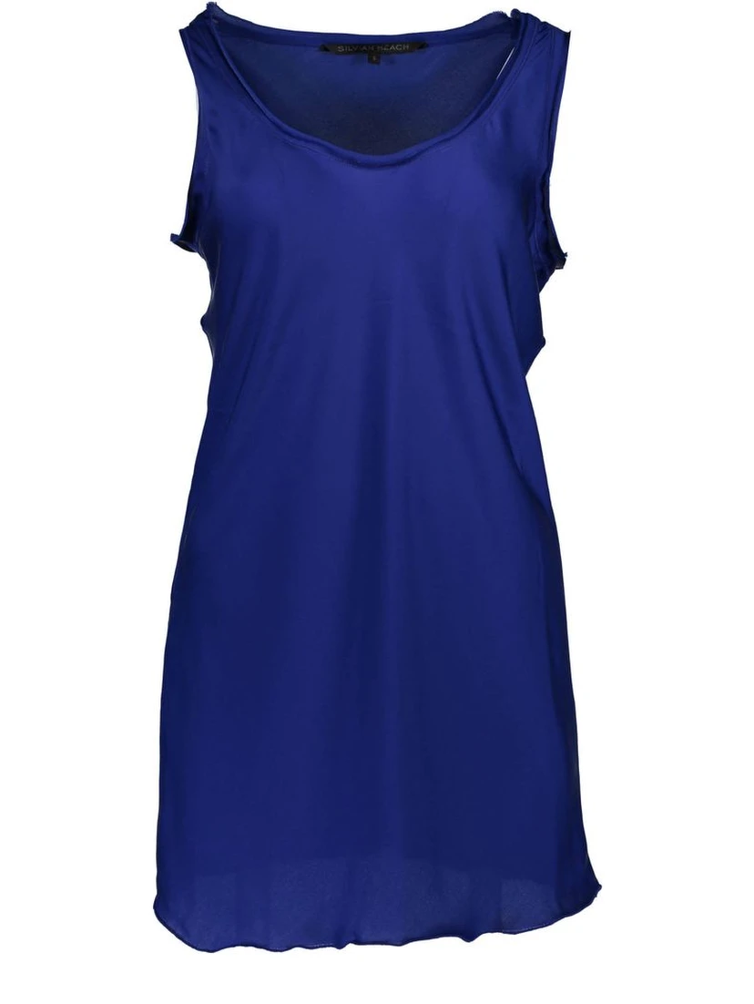 Blue Polyester T-Shirt