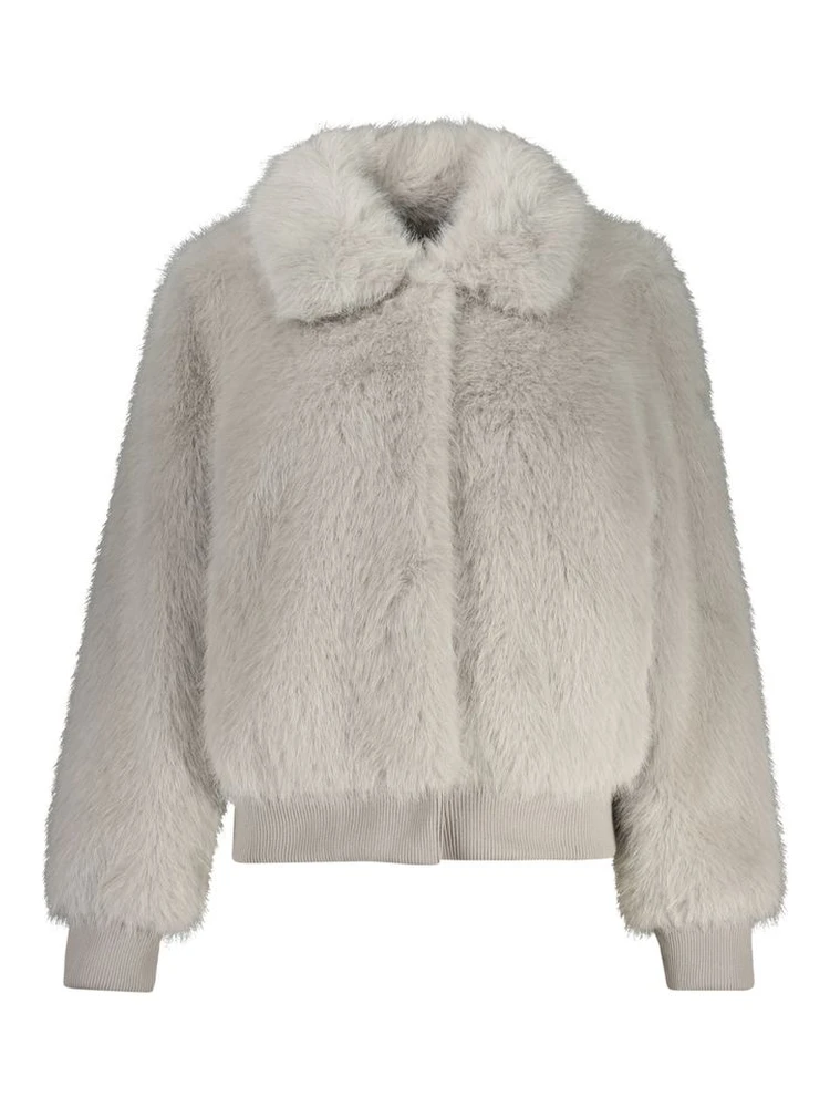 Gray Polyester Jackets & Coat