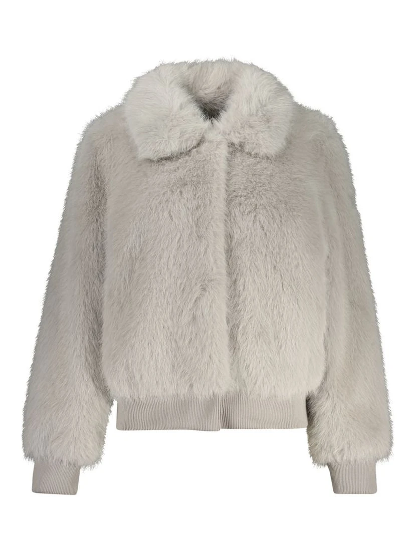 Gray Polyester Jackets & Coat