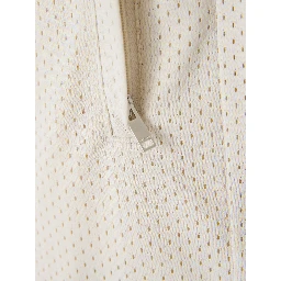 Cream polyester Logo Shorts