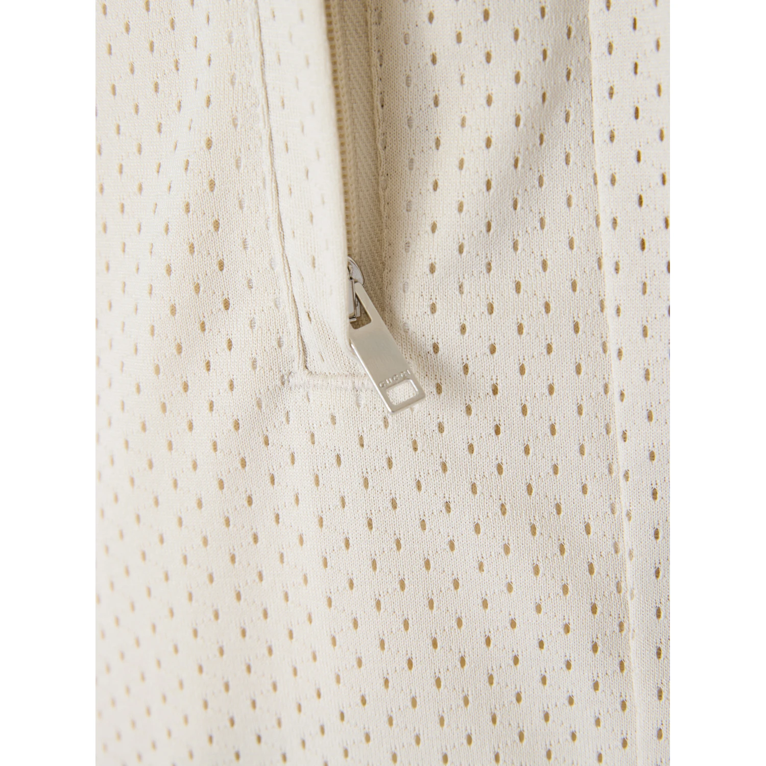 Cream polyester Logo Shorts