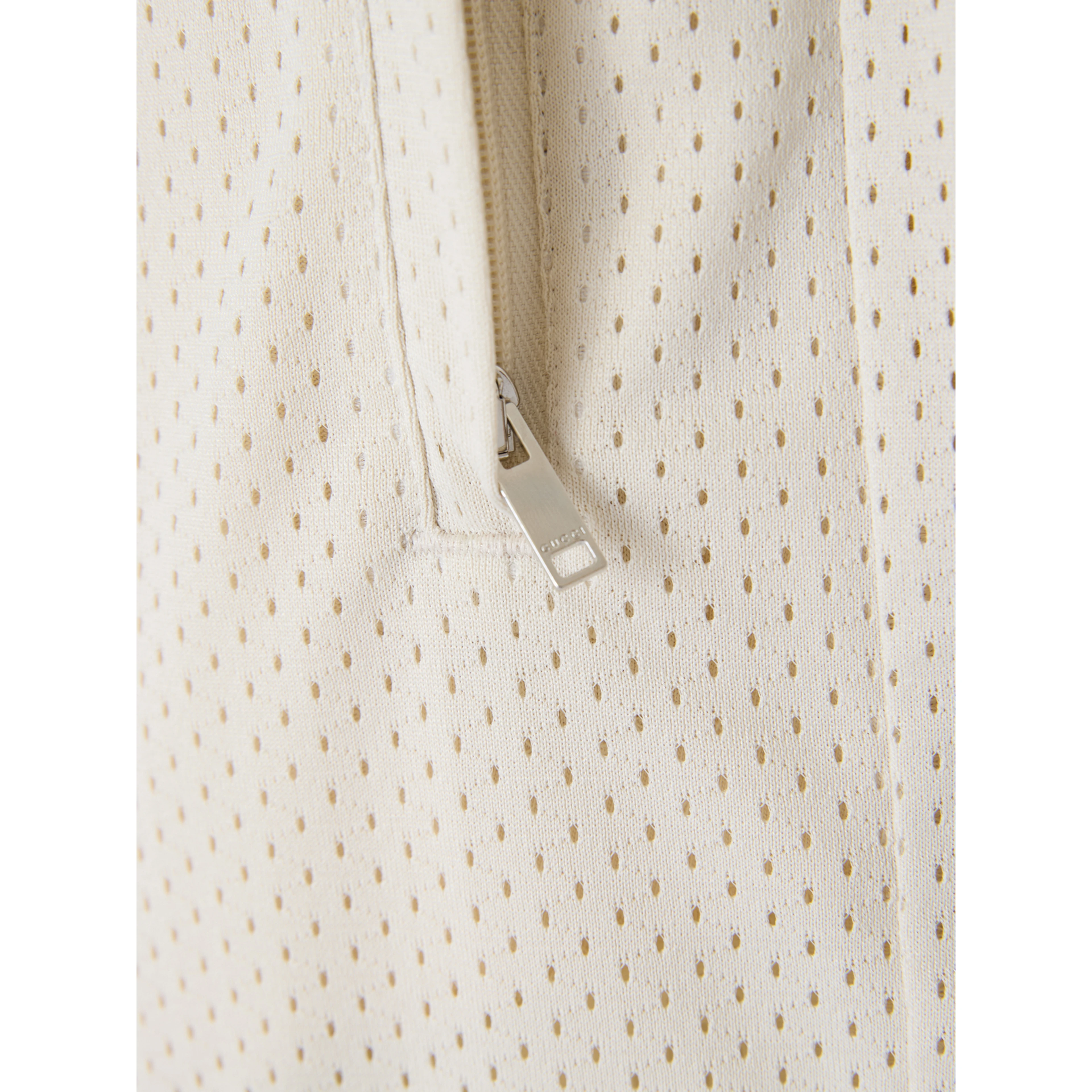Cream polyester Logo Shorts